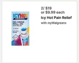 Walgreens Icy Hot Pain Relief offer