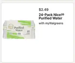 Walgreens 24-Pack Nice! Purified Water offer