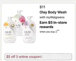 Walgreens Olay Body Wash offer