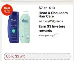Walgreens Head & Shoulders Hair Care offer