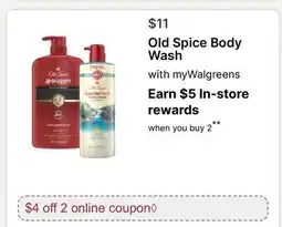 Walgreens Old Spice Body Wash offer