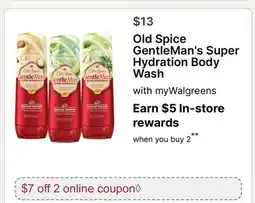 Walgreens Old Spice GentleMan's Super Hydration Body Wash offer