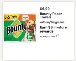 Walgreens Bounty Paper Towels offer