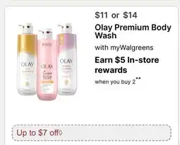 Walgreens Olay Premium Body Wash offer