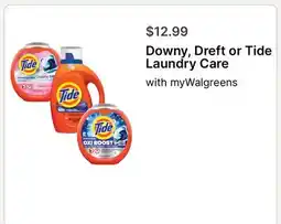 Walgreens Downy, Dreft or Tide Laundry Care offer