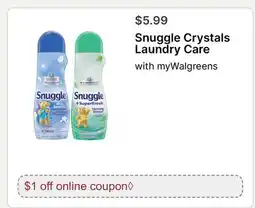 Walgreens Snuggle Crystals Laundry Care offer