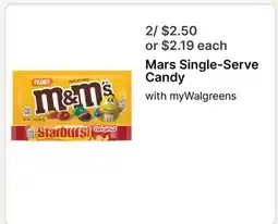 Walgreens Mars Single-Serve Candy offer