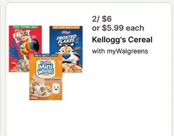 Walgreens Kellogg's Cereal offer