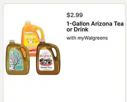 Walgreens 1-Gallon Arizona Tea or Drink offer