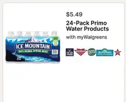 Walgreens 24-Pack Primo Water Products offer