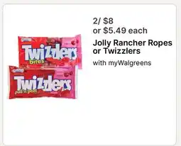 Walgreens Jolly Rancher Ropes or Twizzlers offer