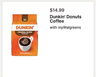 Walgreens Dunkin' Donuts Coffee offer