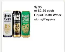 Walgreens Liquid Death Water offer