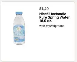 Walgreens Nice! Icelandic Pure Spring Water offer