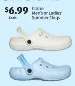 Aldi Crane Men's or Ladies' Summer Clogs offer
