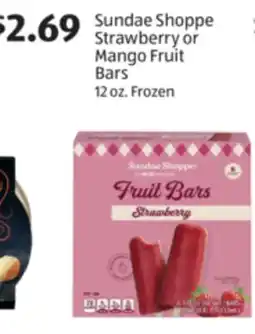 Aldi Sundae Shoppe Strawberry or Mango Fruit Bars offer