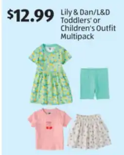 Aldi Lily & Dan/L&D Toddlers' or Children's Outfit Multipack offer