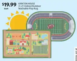 Aldi KIRKTON HOUSE 3' x 5' Indoor/Outdoor Washable Play Rug offer
