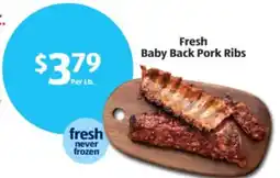 Aldi Fresh Baby Back Pork Ribs offer