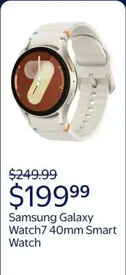 Walmart Samsung Galaxy Watch7 40mm Bluetooth and Wifi Aluminum Smart Watch, Cream offer