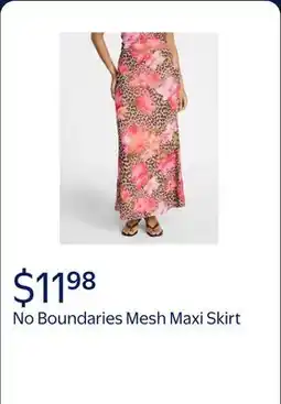Walmart No Boundaries Mesh Maxi Skirt, Women's offer
