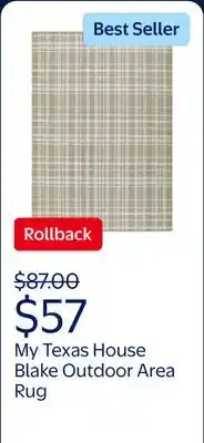 Walmart My Texas House Blake Outdoor Area Rug offer