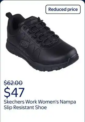 Walmart Skechers Work Women's Nampa Bungee Slip Resistant Athletic Shoe offer