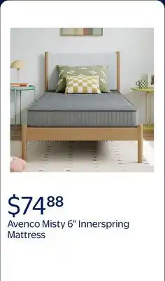 Walmart Avenco Misty 6 Medium Innerspring Mattress offer
