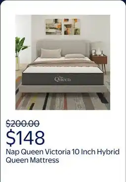 Walmart Nap Queen Victoria 10 Inch Gel-Infused Hybrid Queen Mattress offer