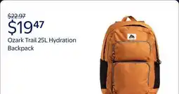 Walmart Ozark Trail 25L Adult/Teen Polyester Hydration Compatible Hiking Backpack, Brown offer