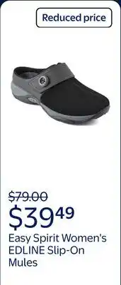 Walmart Easy Spirit Women's EDLINE Button Strap Slip-On Mules offer