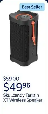 Walmart Skullcandy Terrain XT Medium Compact Wireless Speaker, IPX7 Waterproof, 14 Hour Battery offer