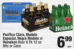 Super King Markets Pacifico Clara, Modelo Especial, Negra Modelo or Heineken Beer offer
