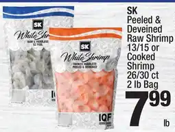 Super King Markets SK Peeled & Deveined Raw Shrimp 13/15 or Cooked Shrimp 26/30 ct offer