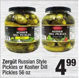 Super King Markets Zergüt Russian Style Pickles or Kosher Dill Pickles offer