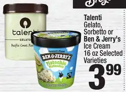 Super King Markets Talenti Gelato, Sorbetto or Ben & Jerry's Ice Cream offer