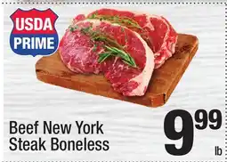 Super King Markets Beef New York Steak Boneless offer