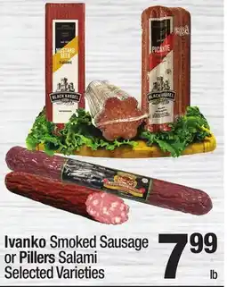 Super King Markets Ivanko Smoked Sausage or Pillers Salami offer