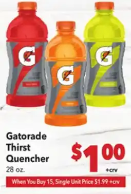 Vallarta Supermarkets Gatorade Thirst Quencher offer