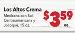Vallarta Supermarkets Los Altos Crema offer