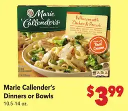 Vallarta Supermarkets Marie Callender's Dinners or Bowls offer