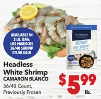 Vallarta Supermarkets Headless White Shrimp offer