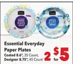 Vallarta Supermarkets Essential Everyday Paper Plates offer