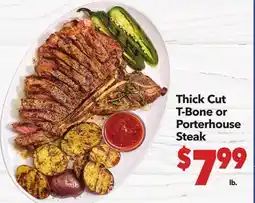Vallarta Supermarkets Thick Cut T-Bone or Porterhouse Steak offer