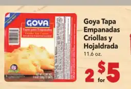 Vallarta Supermarkets Goya Tapa Empanadas Criollas y Hojaldrada offer