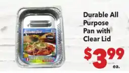 Vallarta Supermarkets Durable All Purpose Pan with Clear Lid offer