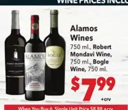Vallarta Supermarkets Alamos Wines offer