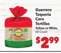 Vallarta Supermarkets Guerrero Taqueria Corn Tortillas offer