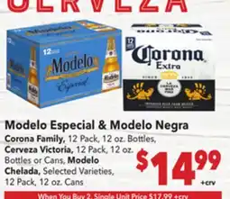 Vallarta Supermarkets Modelo Especial & Modelo Negra offer