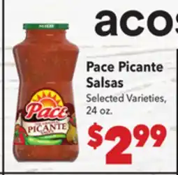 Vallarta Supermarkets Pace Picante Salsas offer